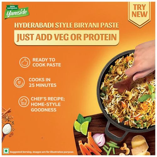 Tata Sampann Yumside Hyderabadi Style Biryani Paste - Ready To Cook, 150 g-5.webp